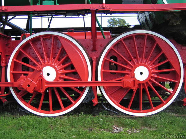 Colorful Locomotive Wheels
