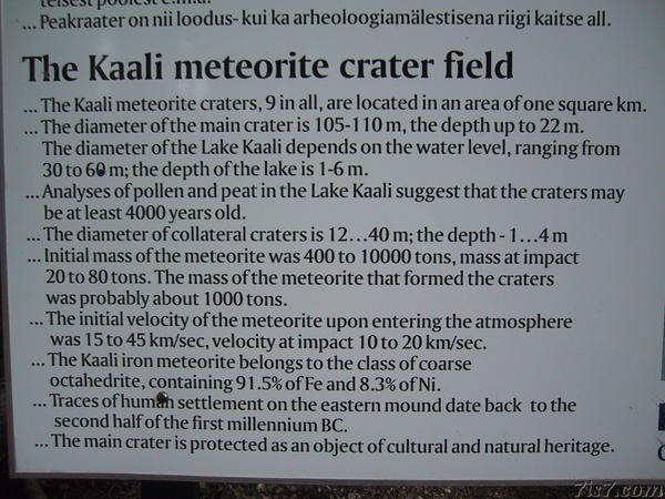 The Kaali Meteorite Crater explained