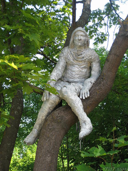 Statue in a tree