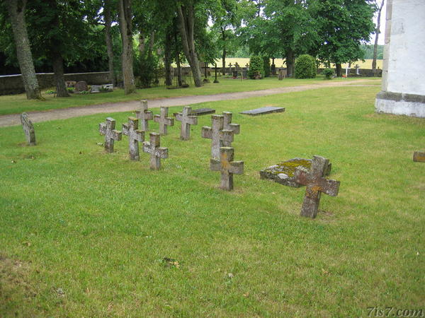 Ridala church tombstones