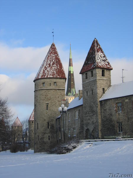 Tallinn's city wall in winter.