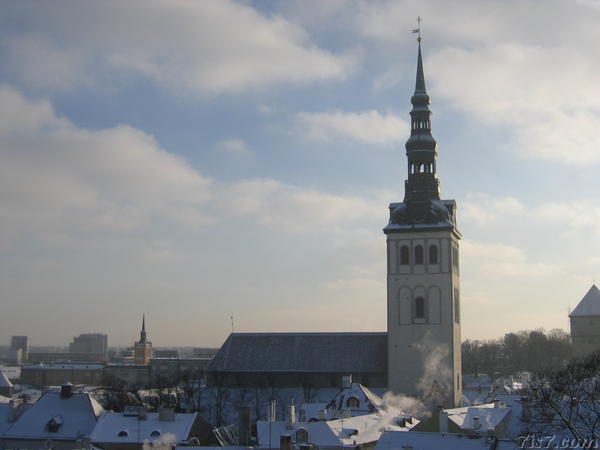 Tallinn Niguliste church seen from Toompea hill