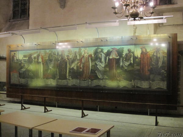 Danse Macabre (Dance of Death) in Tallinn's St. Nicholas' church. Niguliste kirik.