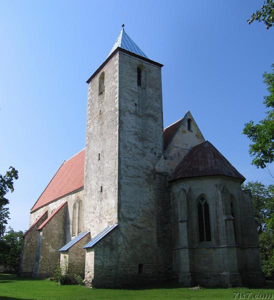 Valjala church seen from the side
