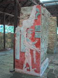 Colored Palenque Carving