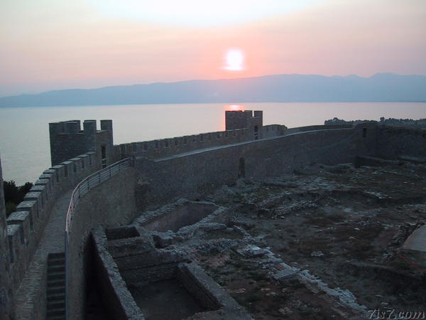 Sunset Over Ohrid Castle