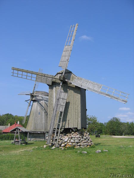 Angla windmill in summer