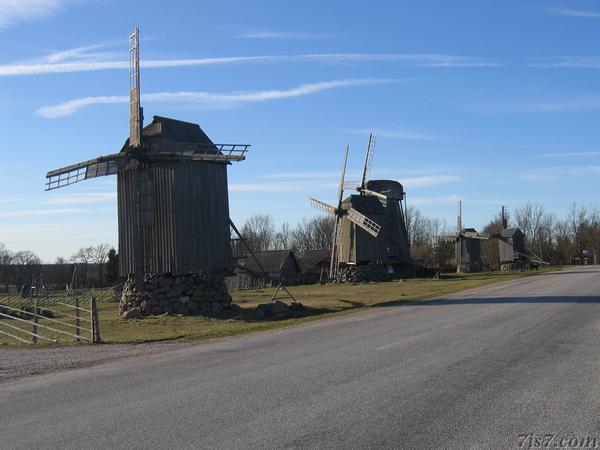 Angla windmills in early spring