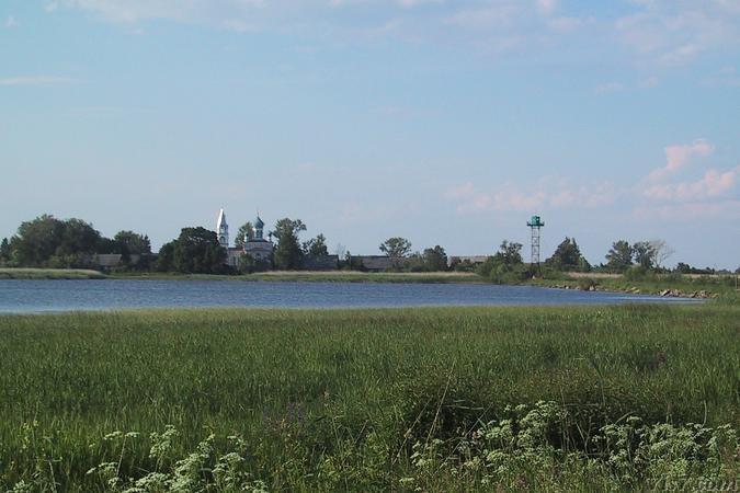 Village on Russian side of border