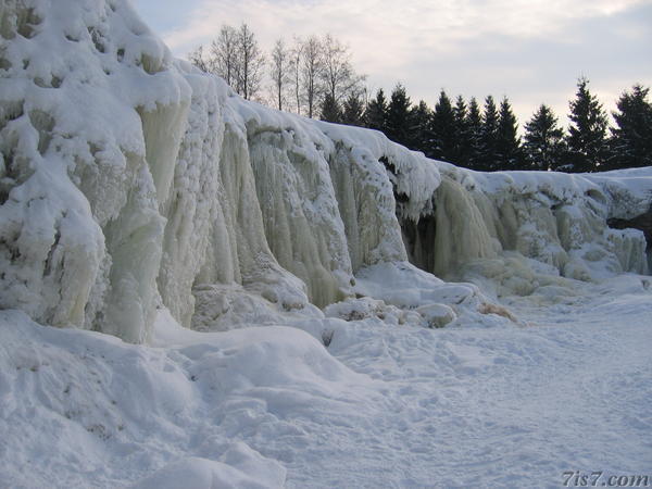 Jägala waterfall frozen