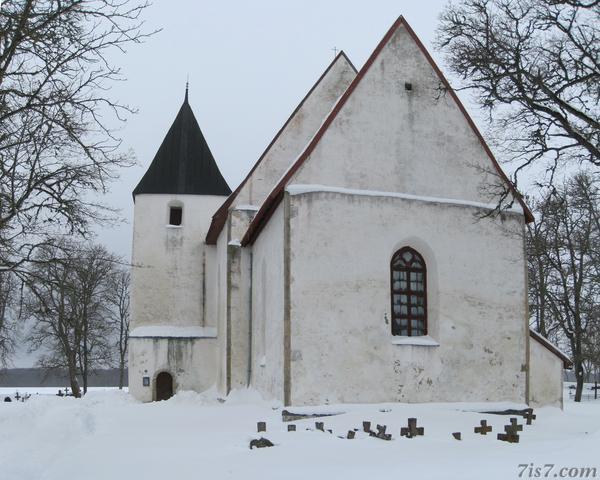 Ridala church in winter