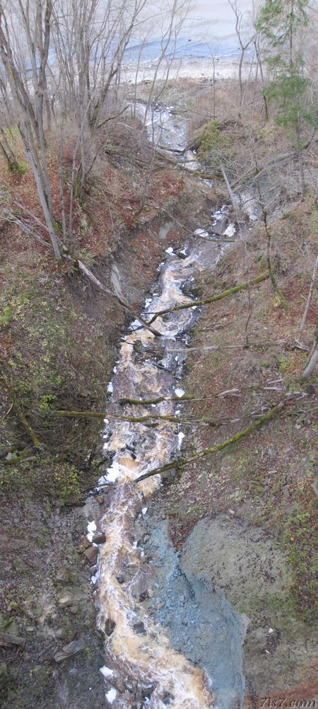 Valaste stream flows to the sea