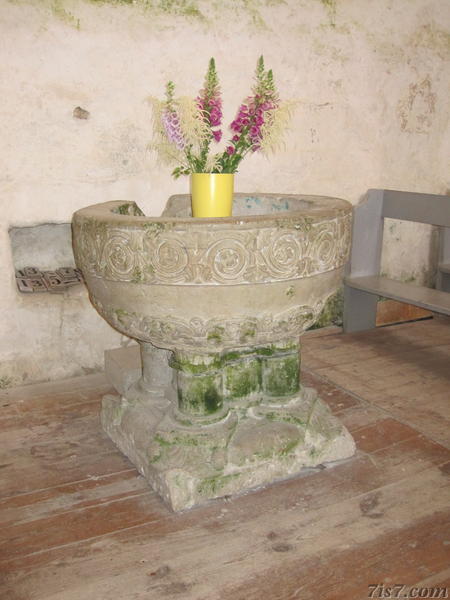 Valjala church baptismal font