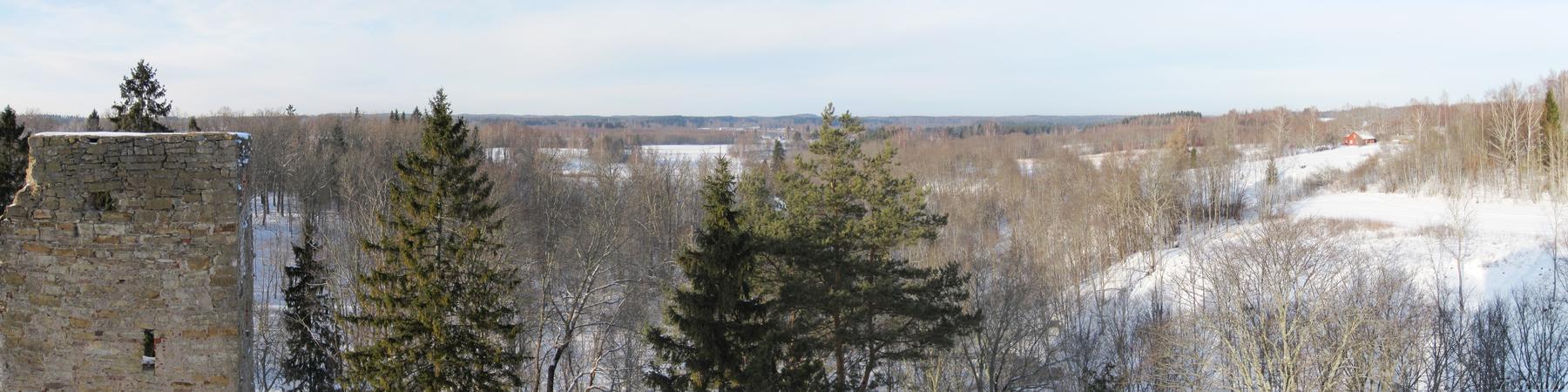 Winter panorama from Vastseliina castle tower