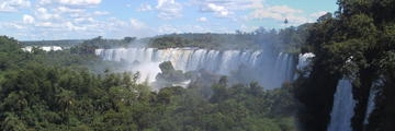 White Curtain of Waterfalls in the Jungle - Iguazu