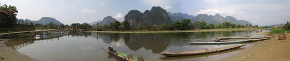 Vang Vieng Panorama over River Song