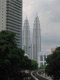 Petronas Towers seen from Monorail Station
