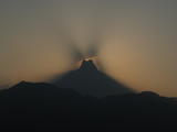 Sunrise behind Fishtail from Poon Hill