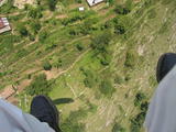 Looking down while Paragliding